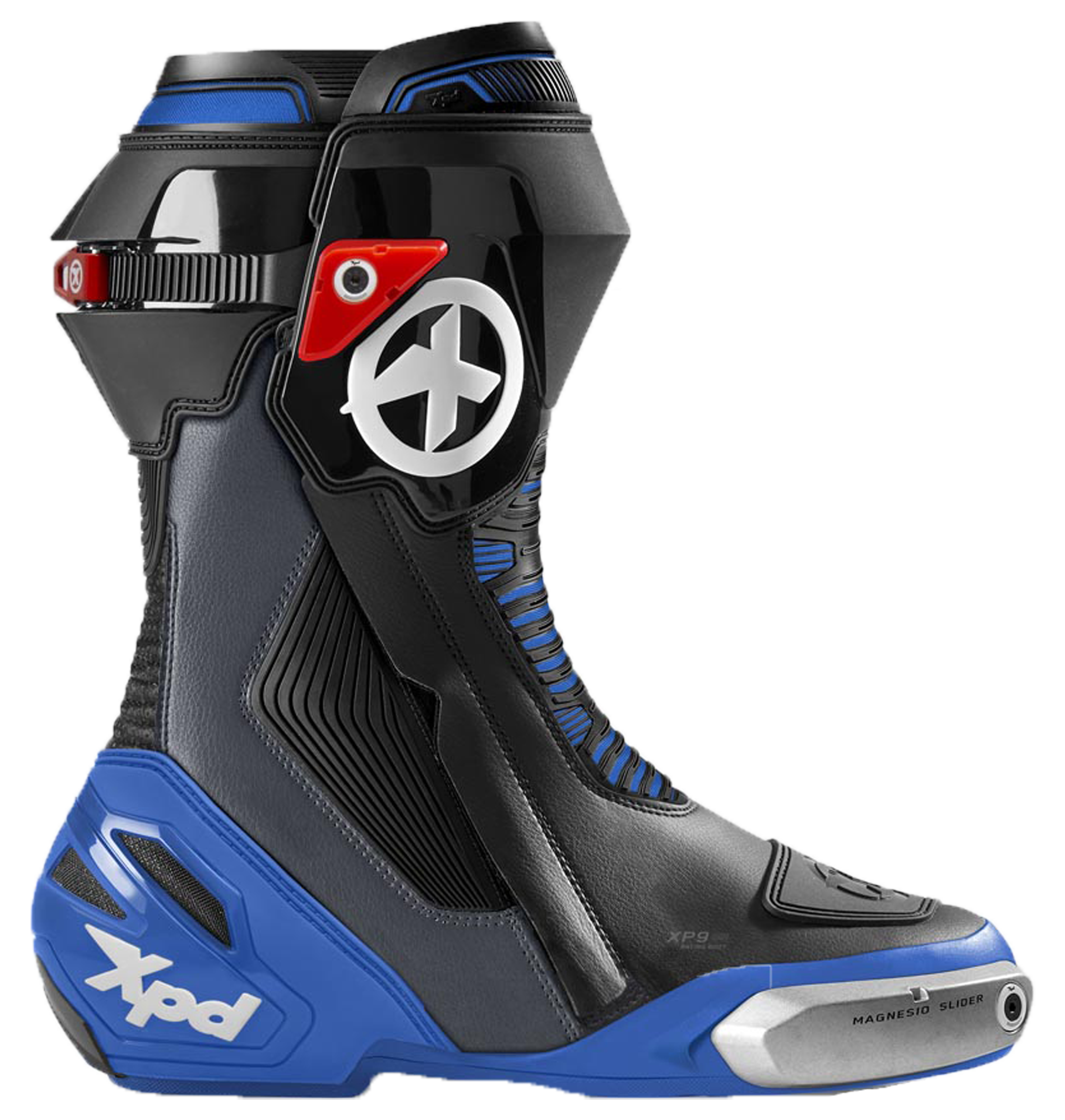 XPD XP9-S Racing und Straßen Motorradstiefel | Herren | Schwarz/Blau