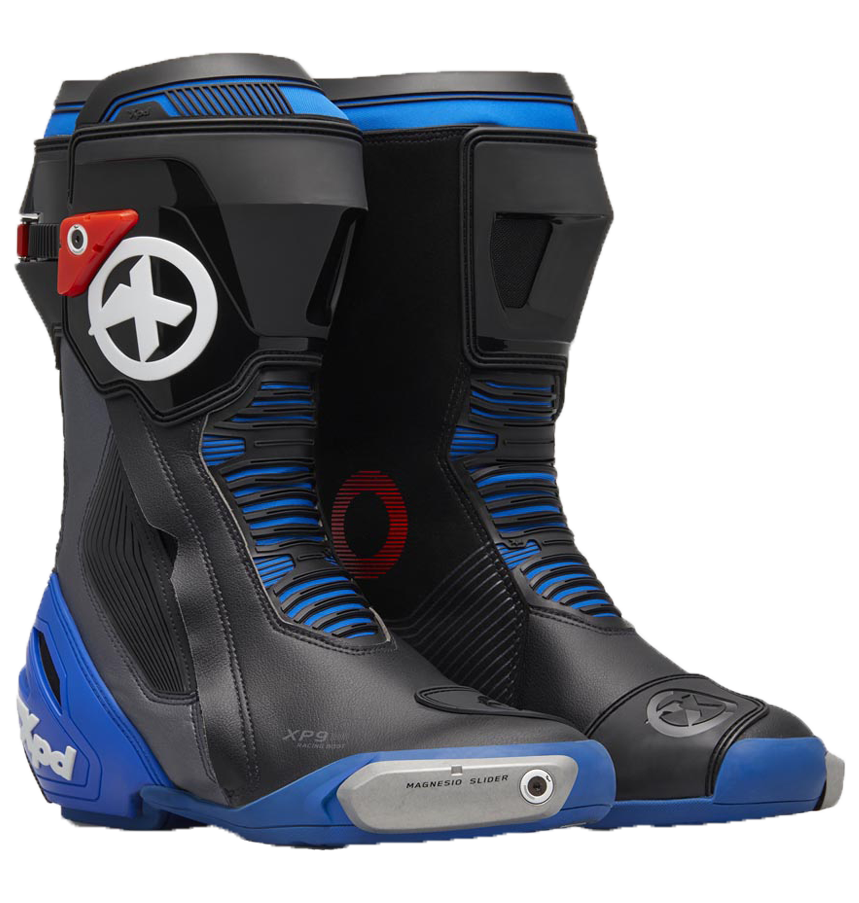 XPD XP9-S Racing und Straßen Motorradstiefel | Herren | Schwarz/Blau