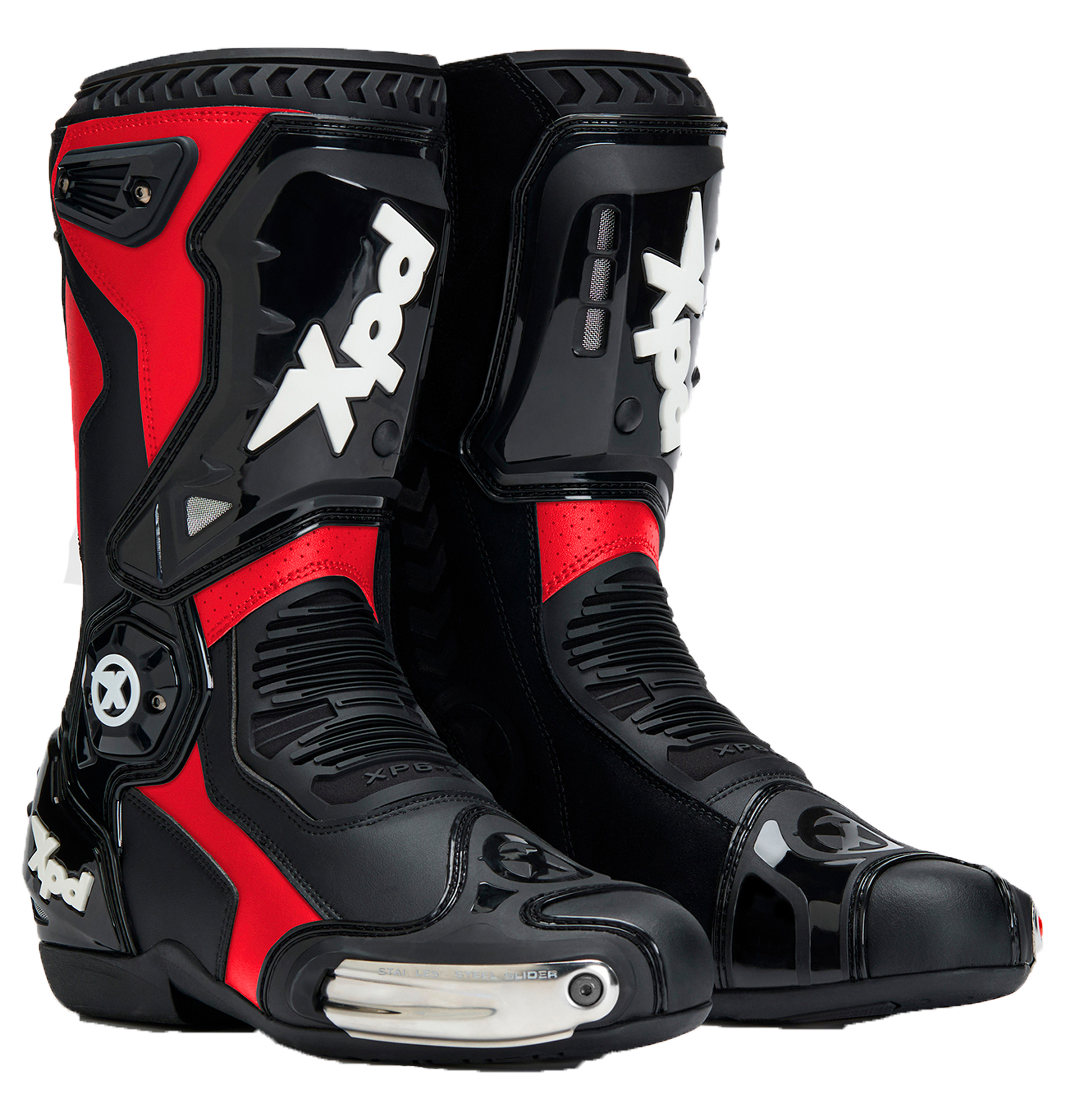 XPD XP6-S Motorradstiefel | Herren | Rot/Schwarz