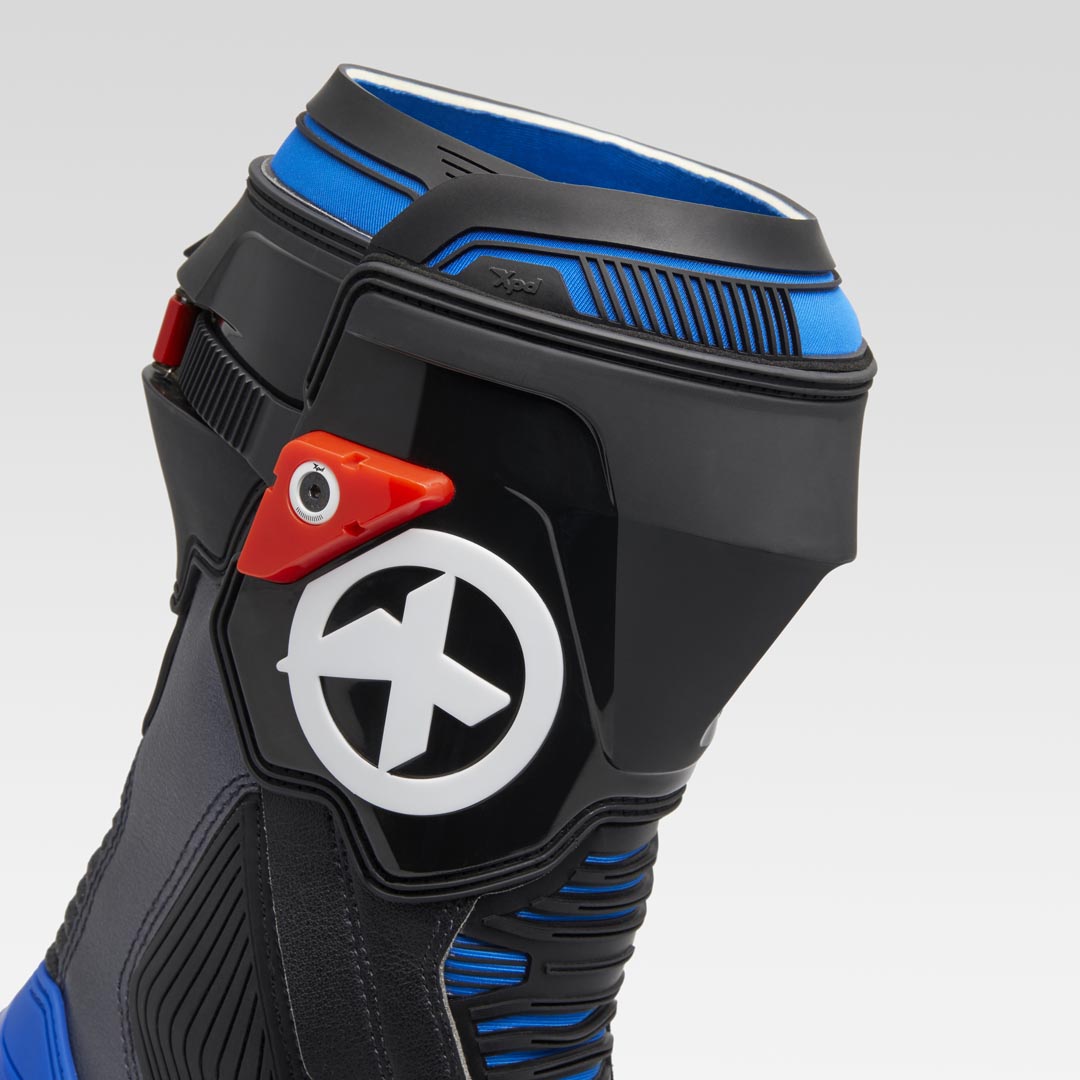 XPD XP9-S Racing und Straßen Motorradstiefel | Herren | Schwarz/Blau