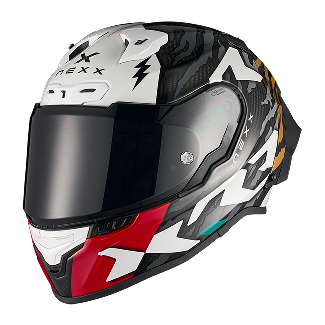 Nexx X.R3R Helm Ziger Carbon Grau Gold 01XR323513378