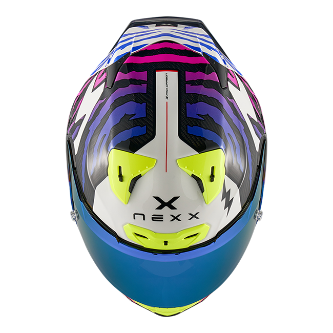Nexx X.R3R Helm Ziger Carbon Lila Blau 01XR323513377