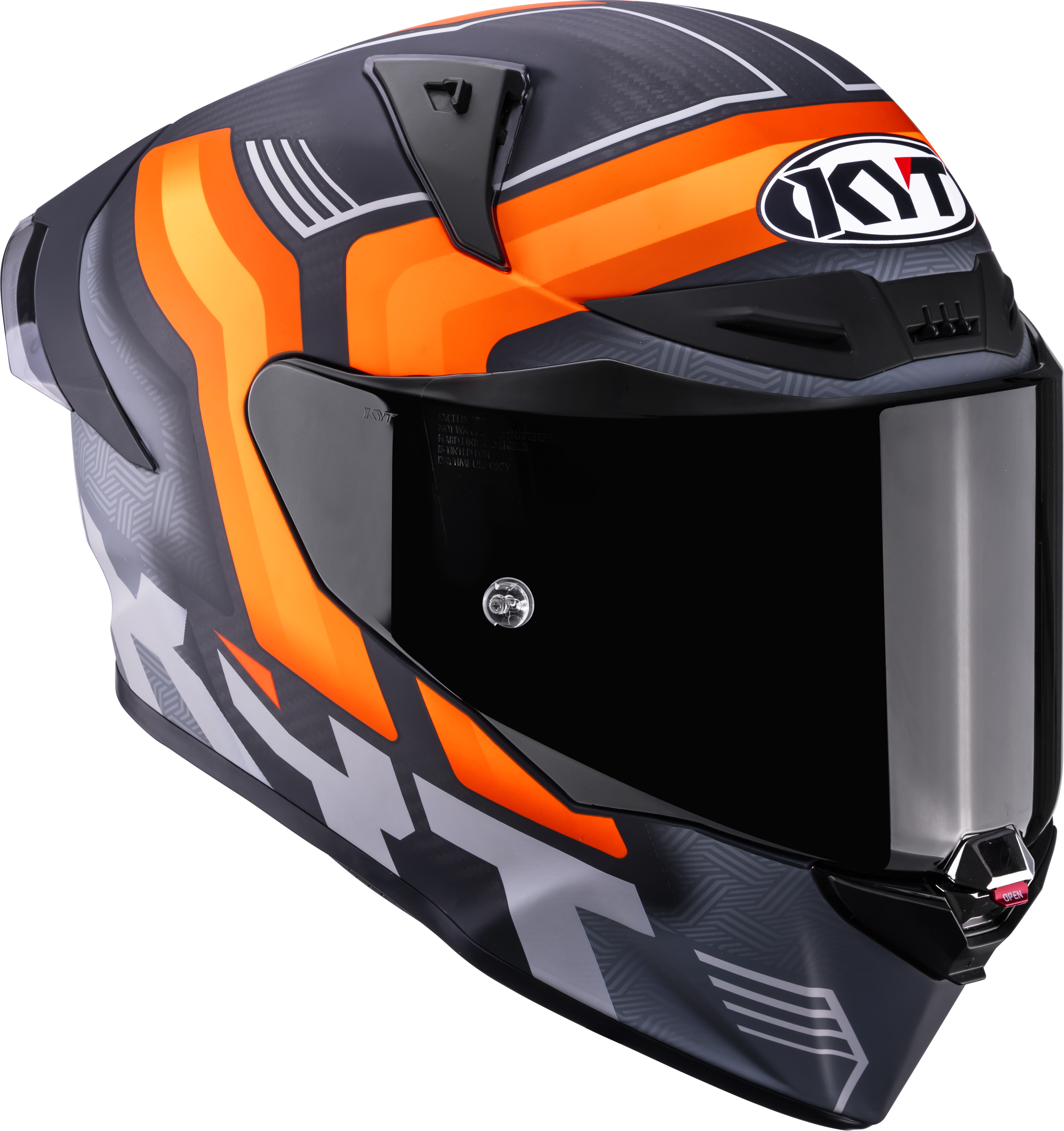 KYT R1R Racing Helm Carbon Accelerator Matt Orange Y6R10001