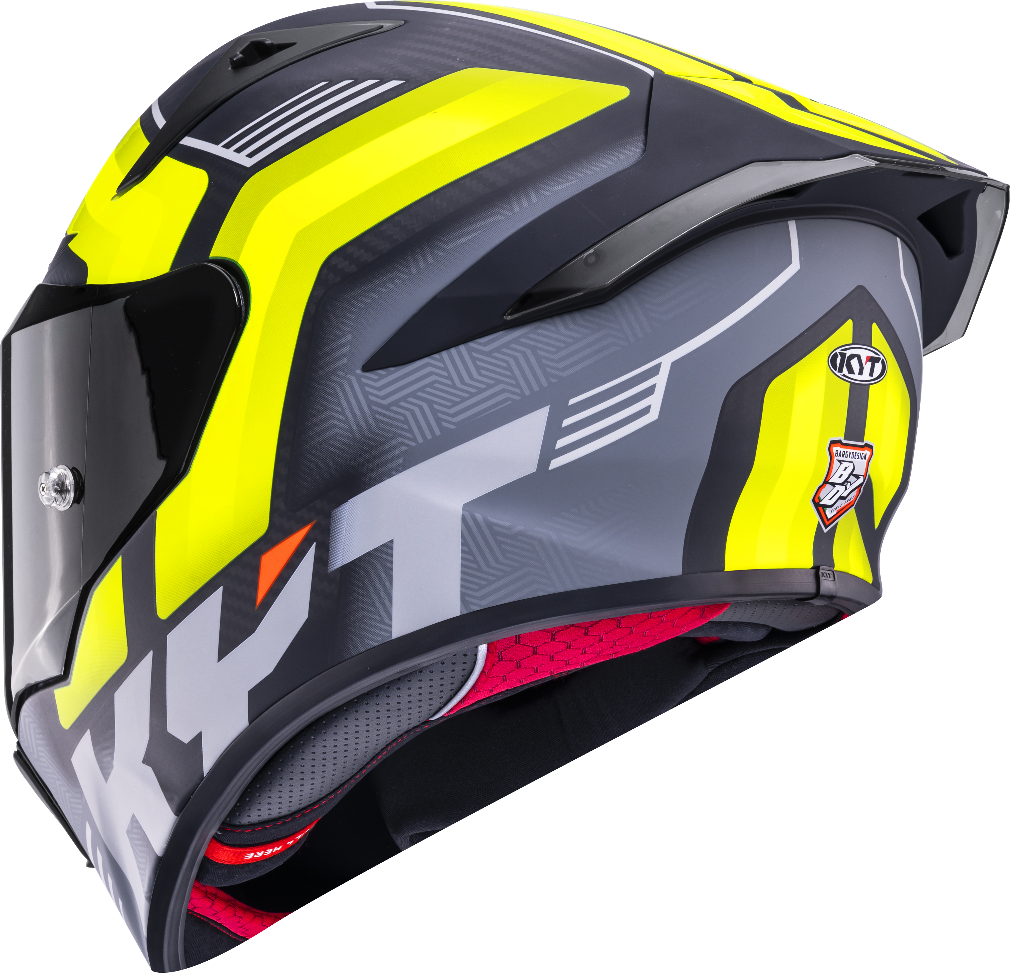 KYT R1R Racing Helm Carbon Accelerator Gelb Y6R10010