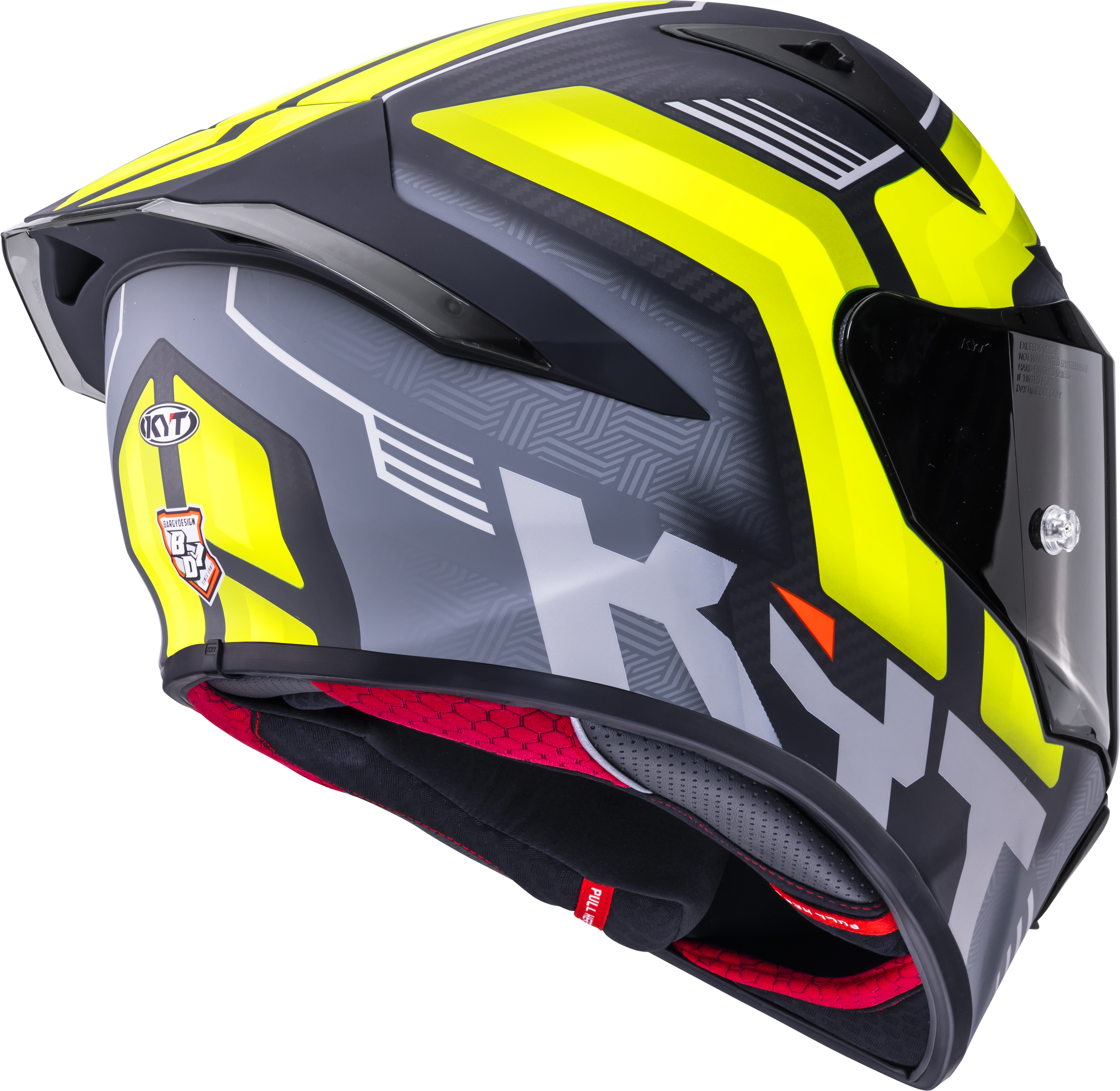KYT R1R Racing Helm Carbon Accelerator Gelb Y6R10010