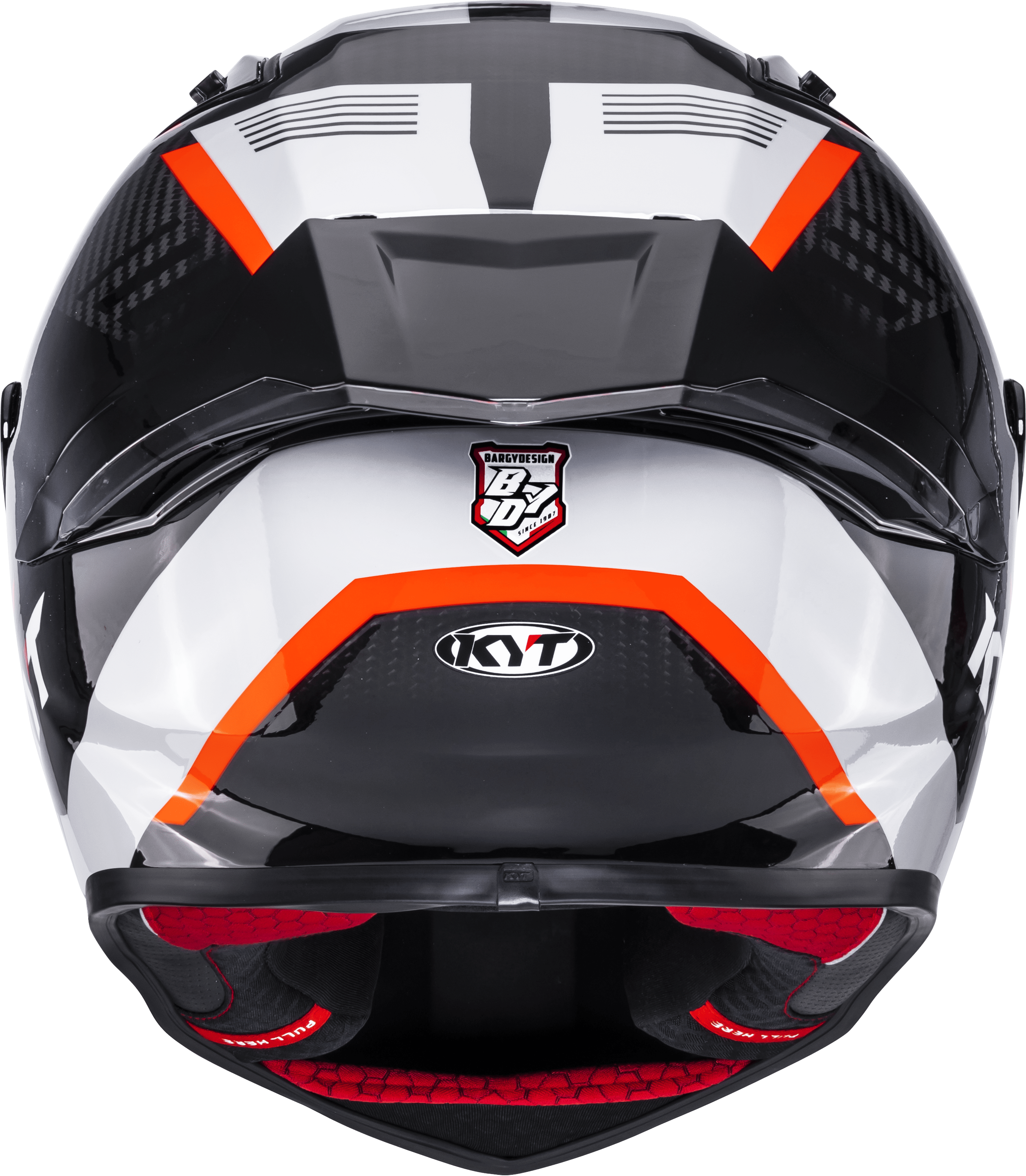 KYT R1R Racing Helm Carbon Zone Orange Y6R10008