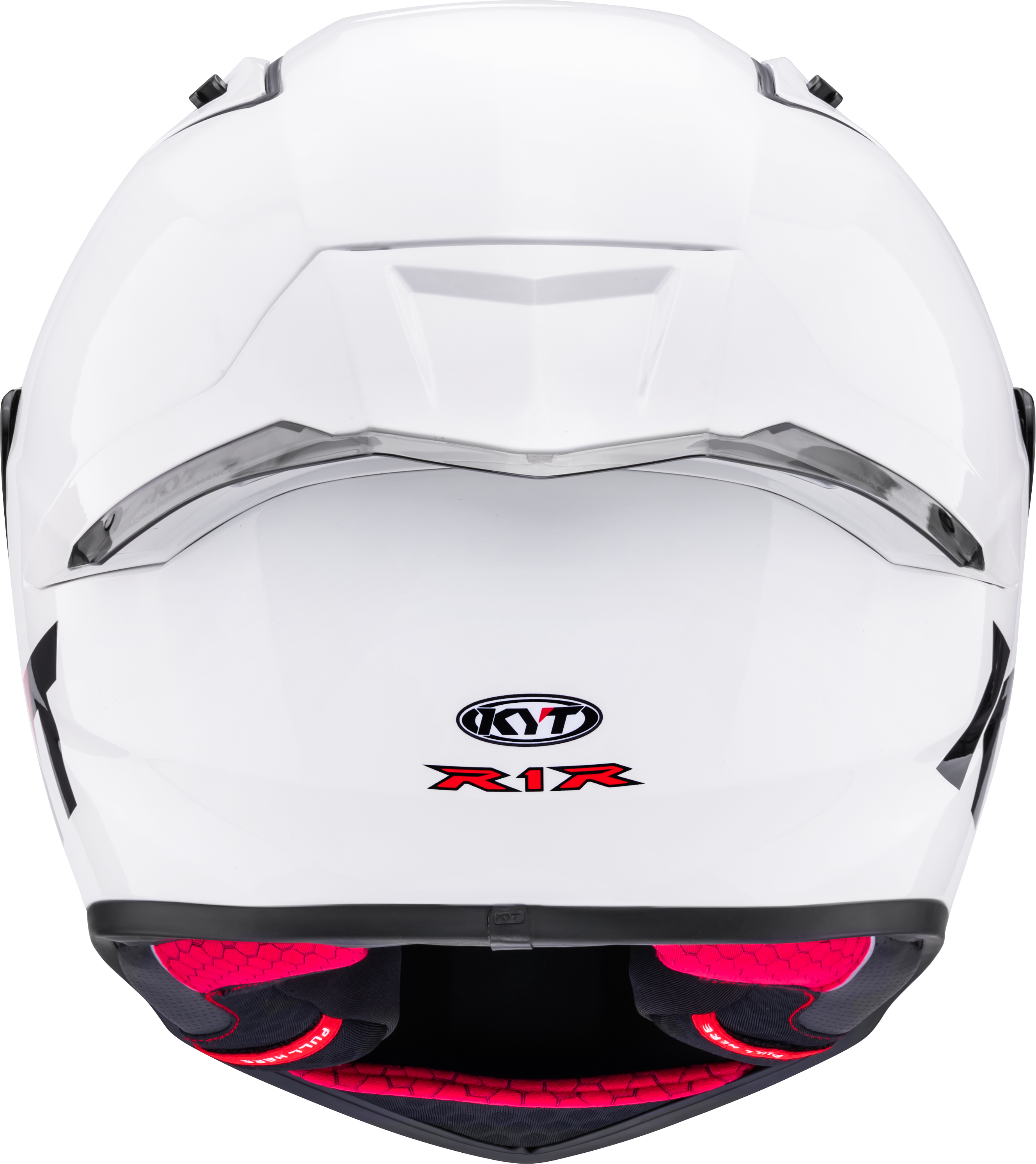KYT R1R Racing Helm Plain weiß glanz Y6R100W3