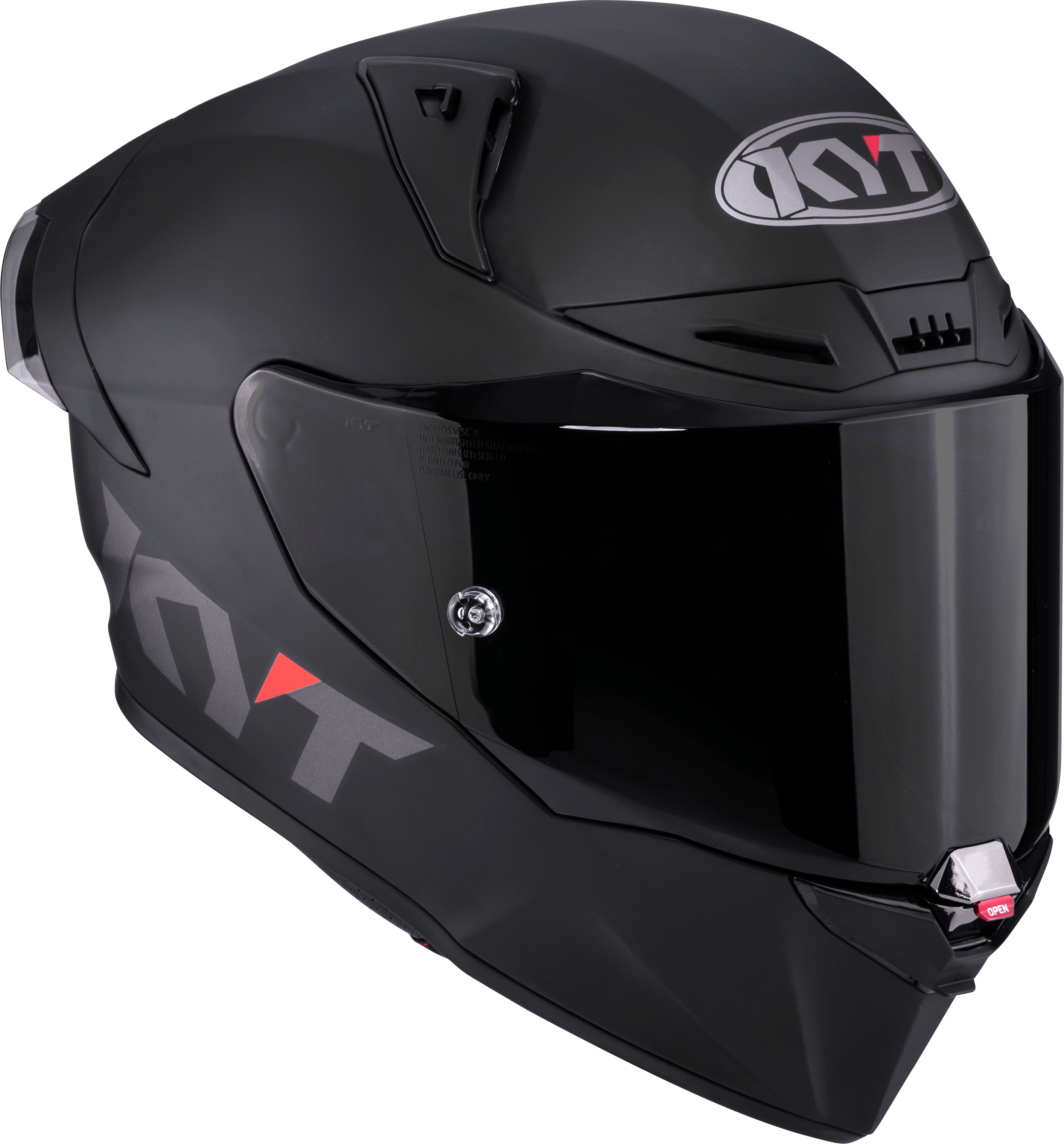 KYT R1R Racing Helm Plain schwarz matt Y6R100X6