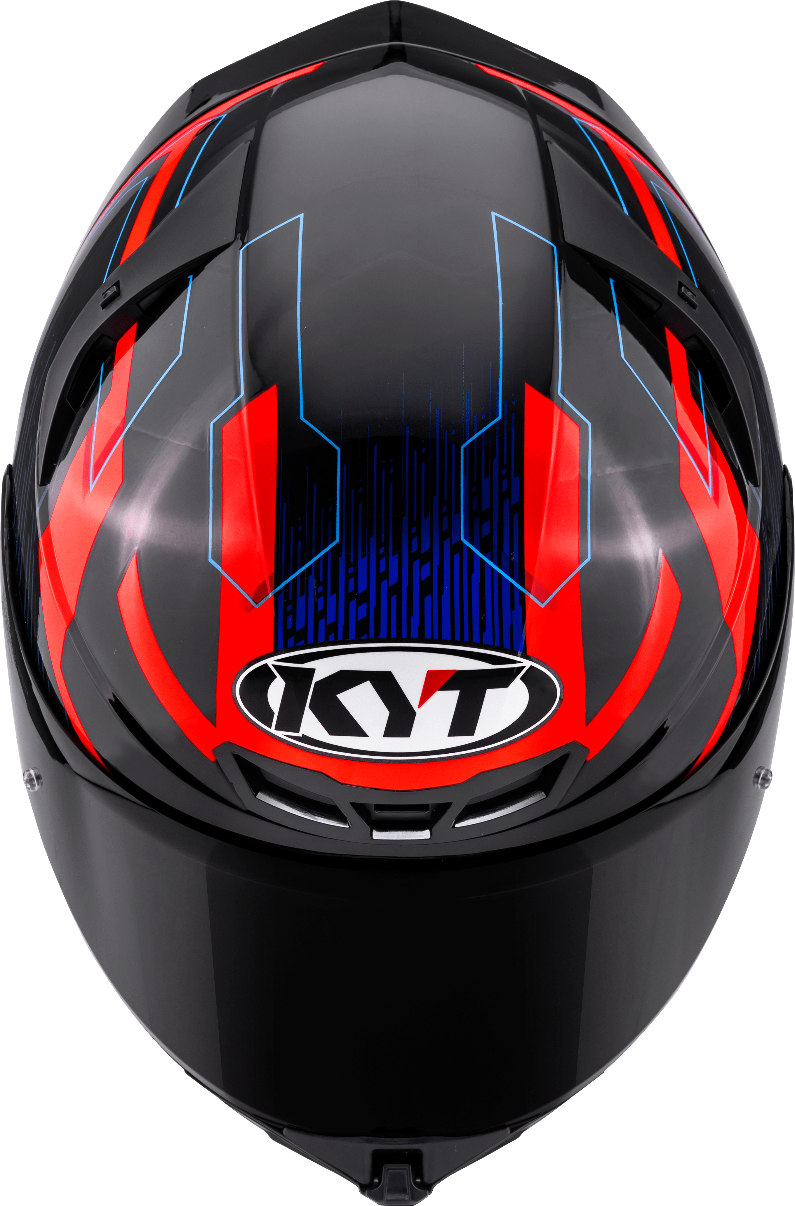 KYT TT-Revo Helm Speeding Schwarz / Rot / Blau Y6TR0053