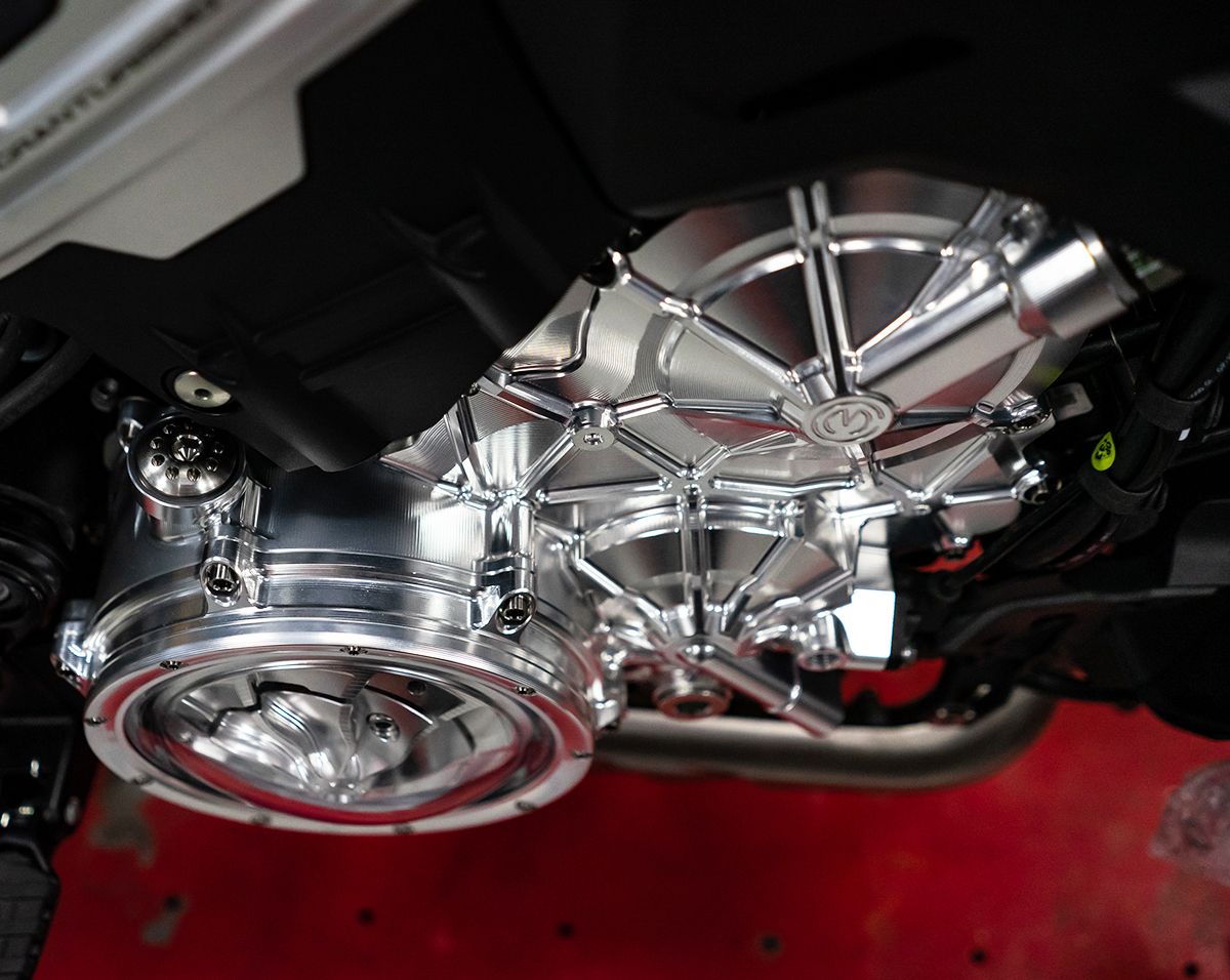 Aluminium-Motorgehäuse rechts mit Titanschrauben Motocorse Ducati Panigale V4/S/R (18-24)