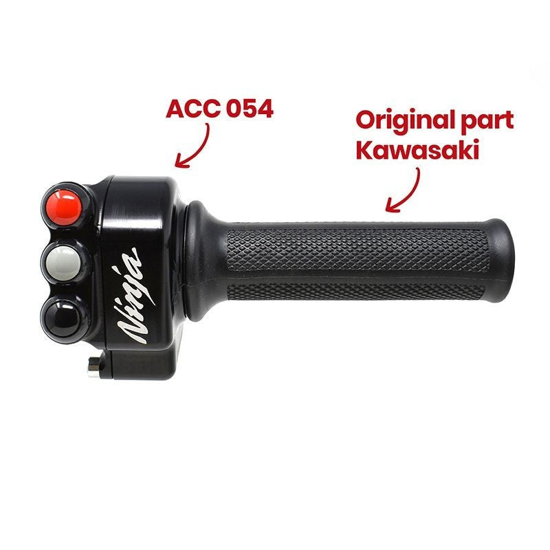 Gasgriffgehäuse mit Lenkerschalter JetPrime Kawasaki ZX-10 R/RR (21-26) JP ACC 054