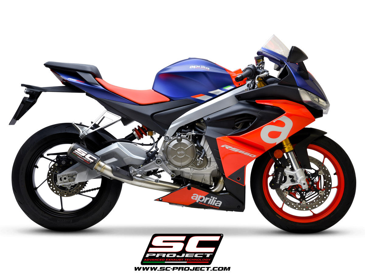 SC-Project Edelstahl Komplettanlage 2-1 CR-T Aprilia RS 660 (20-24)