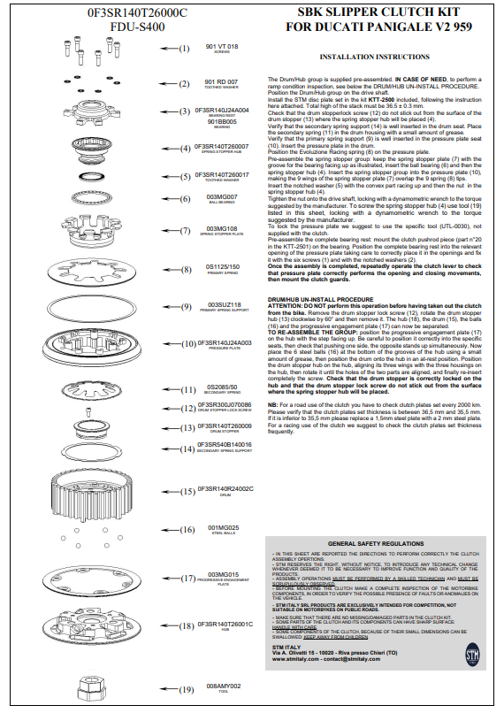 STM EVO SBK Trockenkupplung Ducati Panigale V2 955 (20-24) KTT-2500