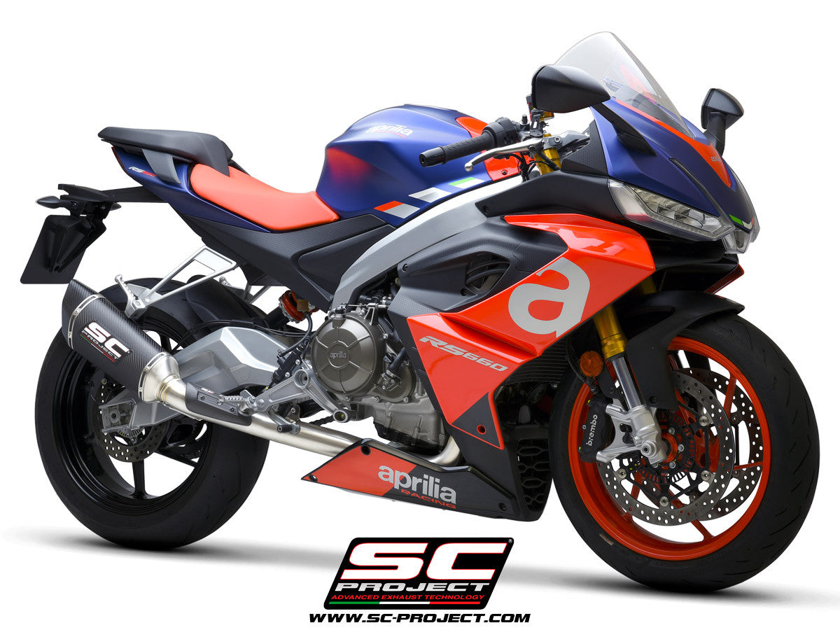 SC-Project Edelstahl Komplettanlage 2-1 SC1-R Aprilia RS 660 (20-24) A23A-KC90
