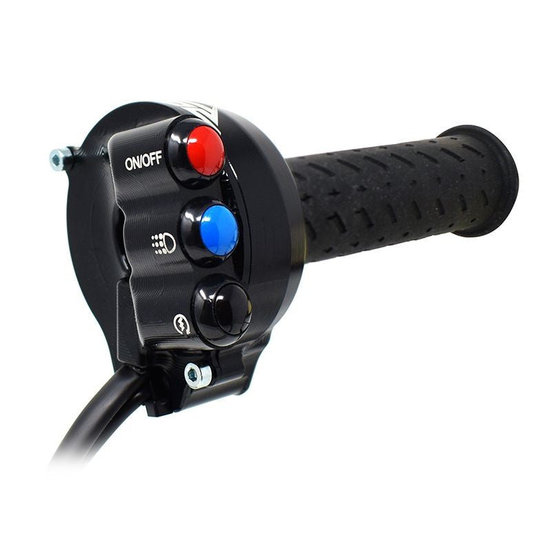 Gasgriffgehäuse mit integriertem Lenkerschalter JetPrime Aprilia RSV4/RR/1100 Factory (21-26) JP ACC 660 RV