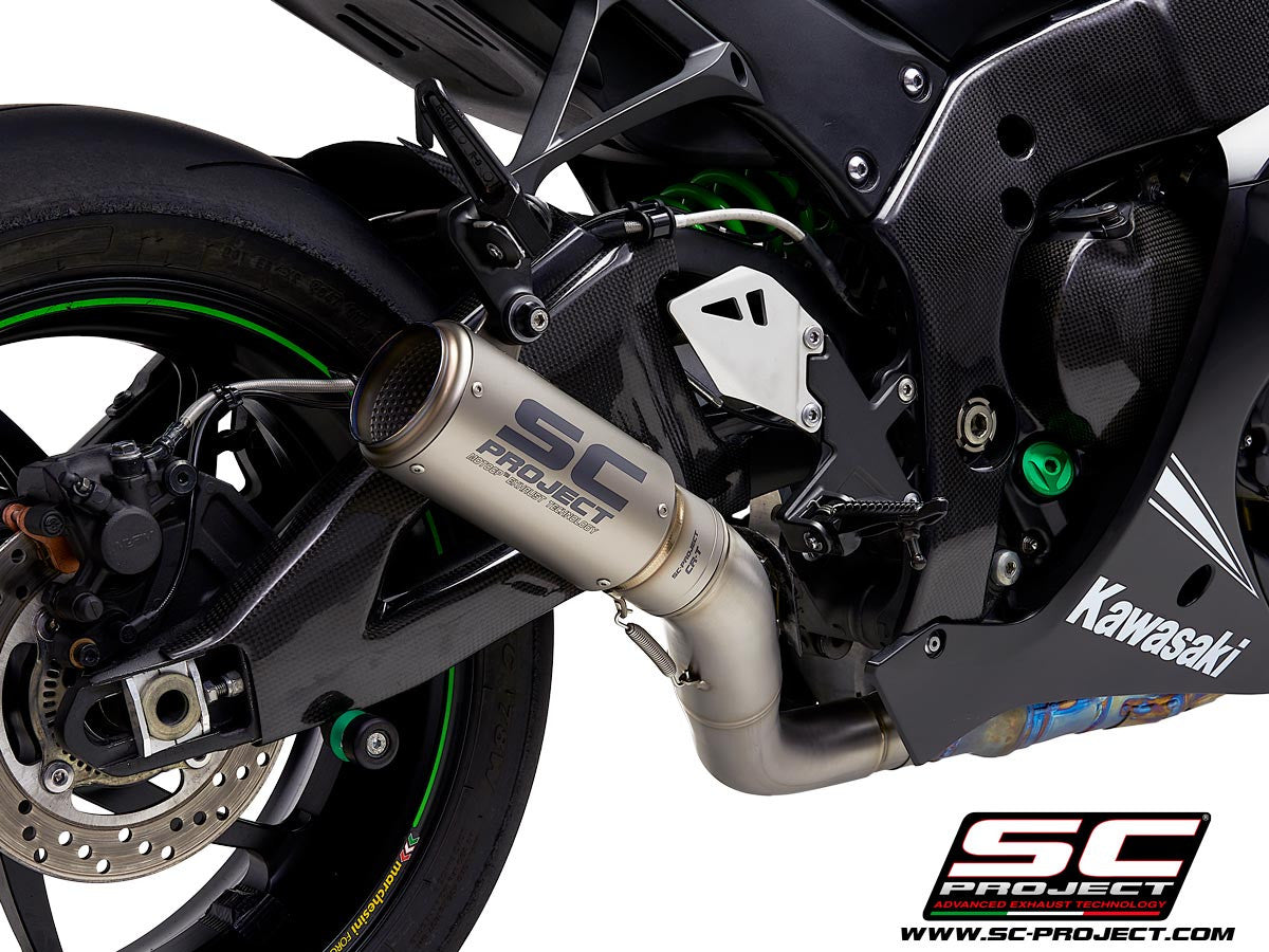 SC-Project Slip-On CR-T + KAT-Ersatzrohr Kawasaki ZX-10 R/RR (16-20) K22A-DET36