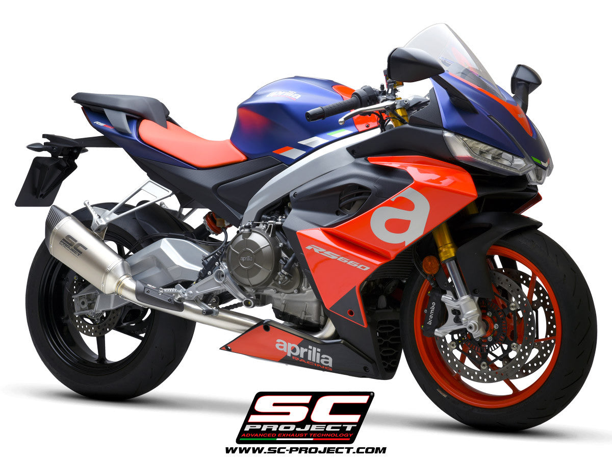 SC-Project Edelstahl Komplettanlage 2-1 SC1-R Aprilia RS 660 (20-24) A23A-KC90