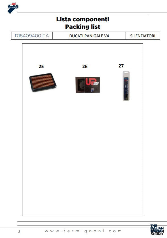 Termignoni Slip-On Kit Black Edition Ducati Panigale V4/S/R (18-24) D18409400INA