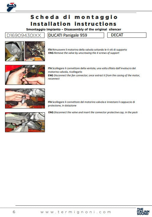 Termignoni Kat-Ersatzrohr Ducati Panigale 959 (16-19) D16909430IXX