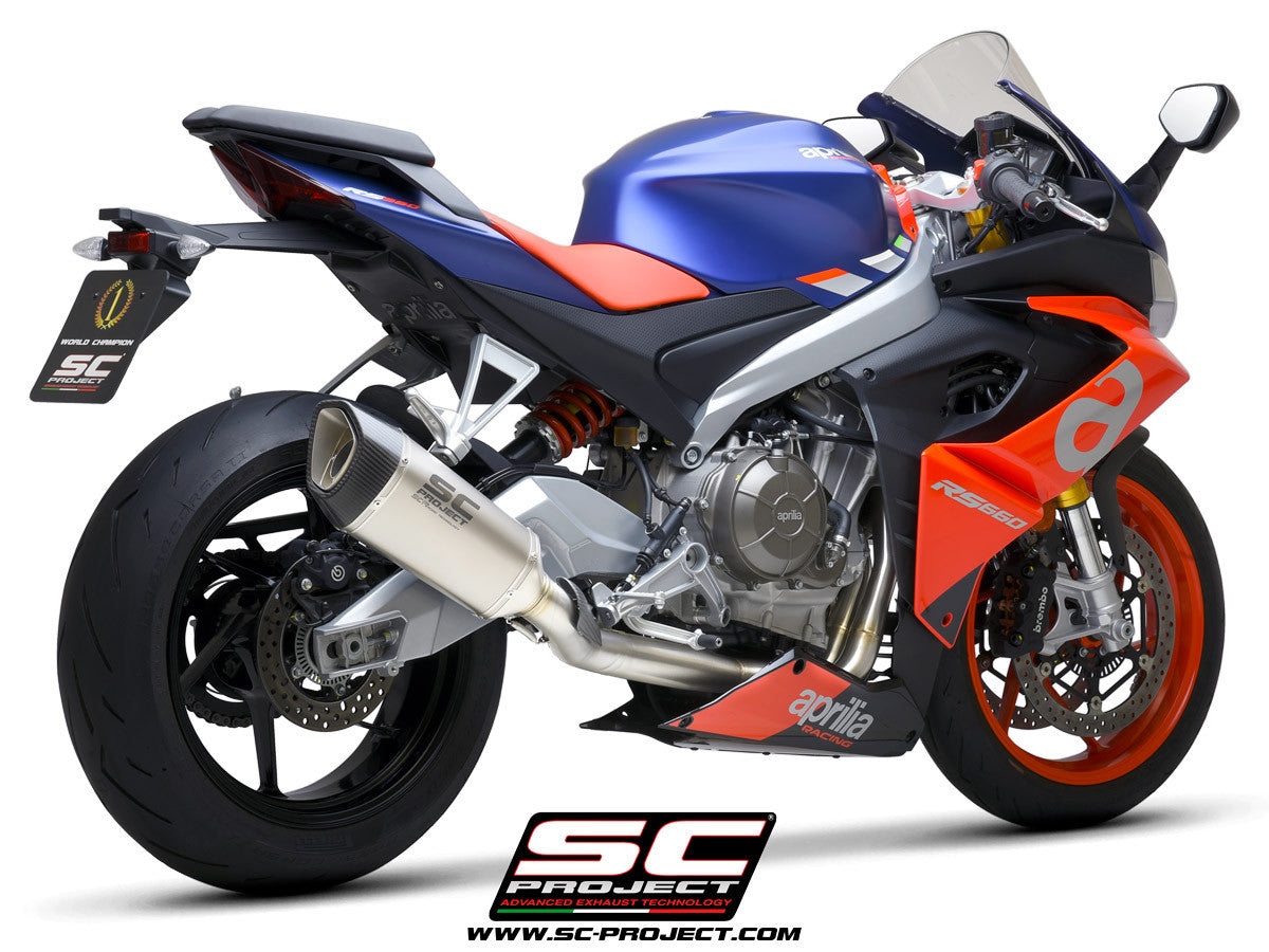 SC-Project Edelstahl Komplettanlage 2-1 SC1-R Aprilia RS 660 (20-24) A23A-KC90