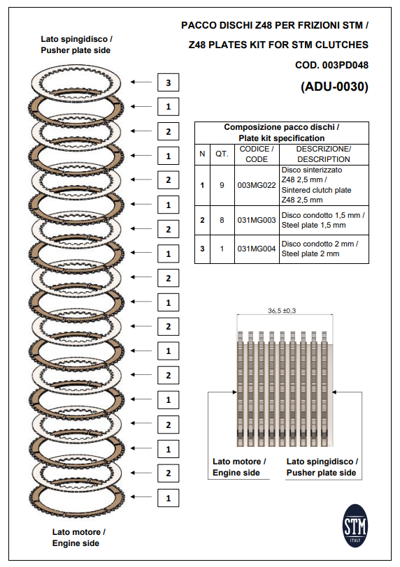 STM EVO SBK Trockenkupplung Ducati Panigale V2 955 (20-24) KTT-2500