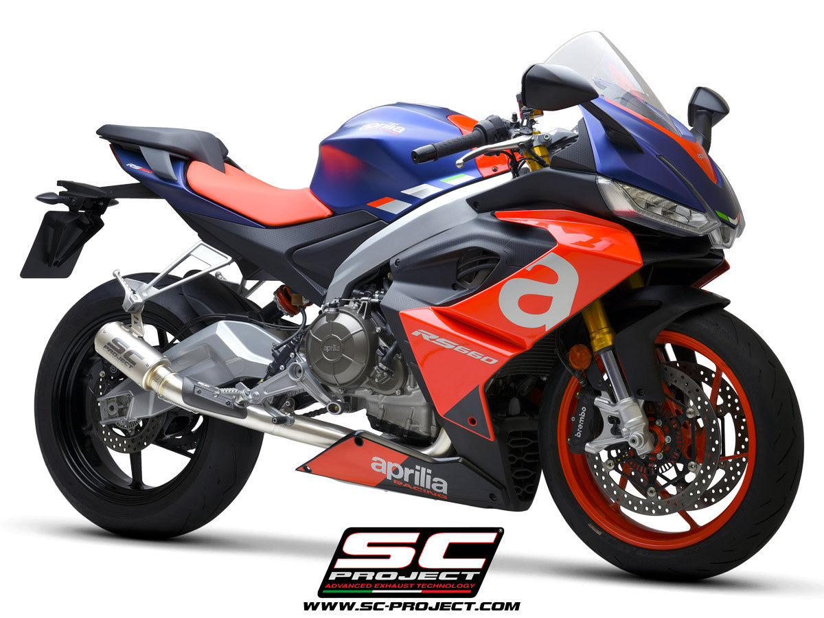 SC-Project Edelstahl Komplettanlage 2-1 CR-T Aprilia RS 660 (20-24)