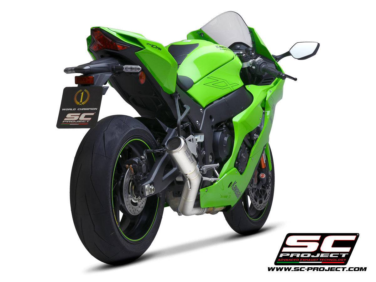 SC-Project Slip-On CR-T + KAT-Ersatzrohr Kawasaki ZX-10 R/RR (21-25) K38A-DET36