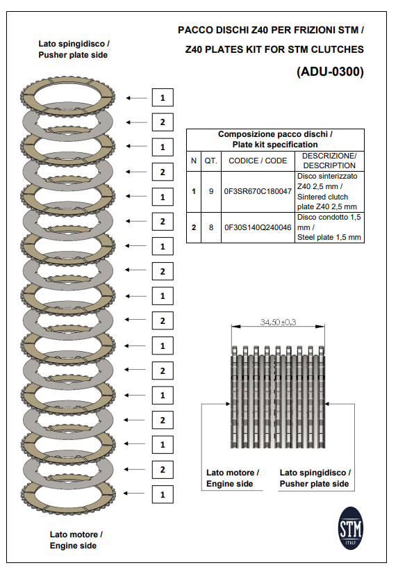 STM EVO GP Trockenkupplung Ducati Panigale V2 955 (20-24) KTT-2600