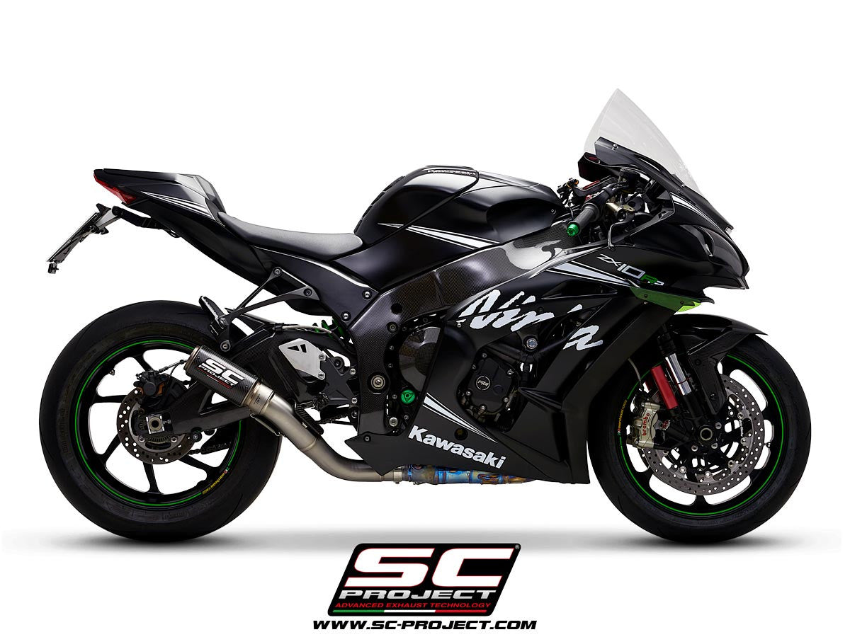 SC-Project Slip-On CR-T + KAT-Ersatzrohr Kawasaki ZX-10 R/RR (16-20) K22A-DET36