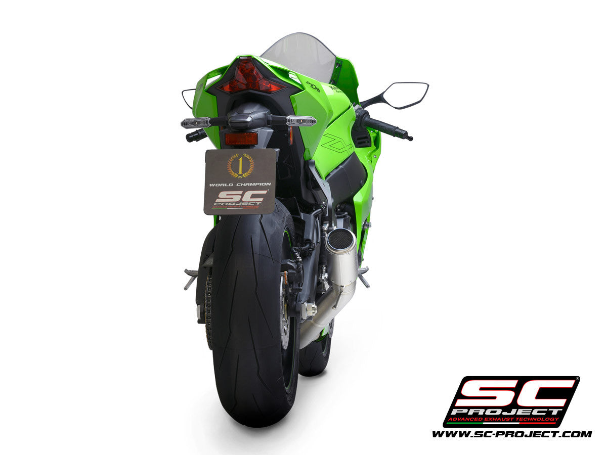 SC-Project Slip-On CR-T + KAT-Ersatzrohr Kawasaki ZX-10 R/RR (21-25) K38A-DET36