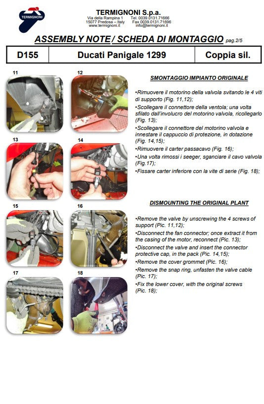 Termignoni Slip-On Kit Carbon Ducati Panigale 959 (16-19) D155102CPT+D155Y2