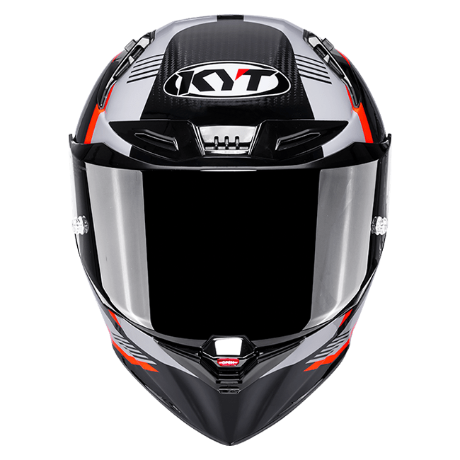 KYT R1R Racing Helm Carbon Zone Orange Y6R10008