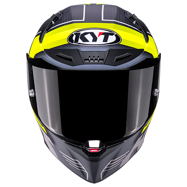 KYT R1R Racing Helm Carbon Accelerator Gelb Y6R10010