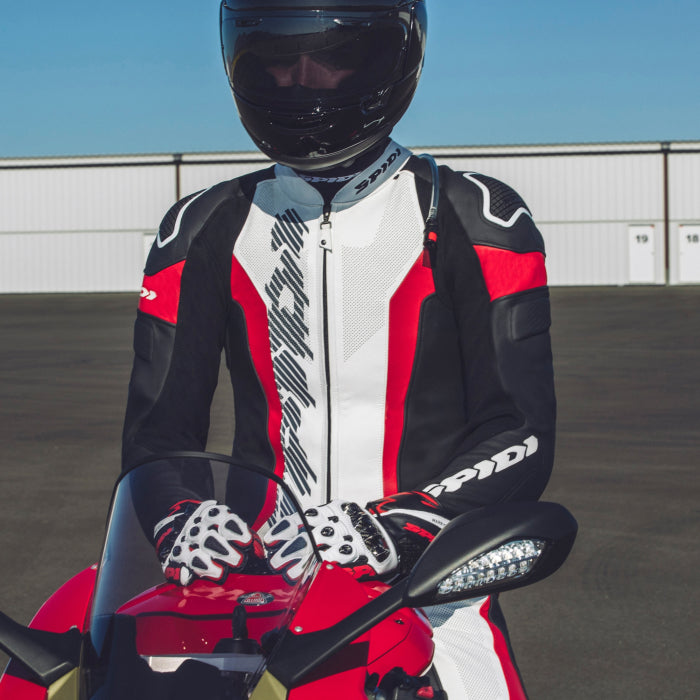 Spidi Laser Pro Einteiler Lederkombi – Perforierter Rennanzug | Herren | Rot | Y154014