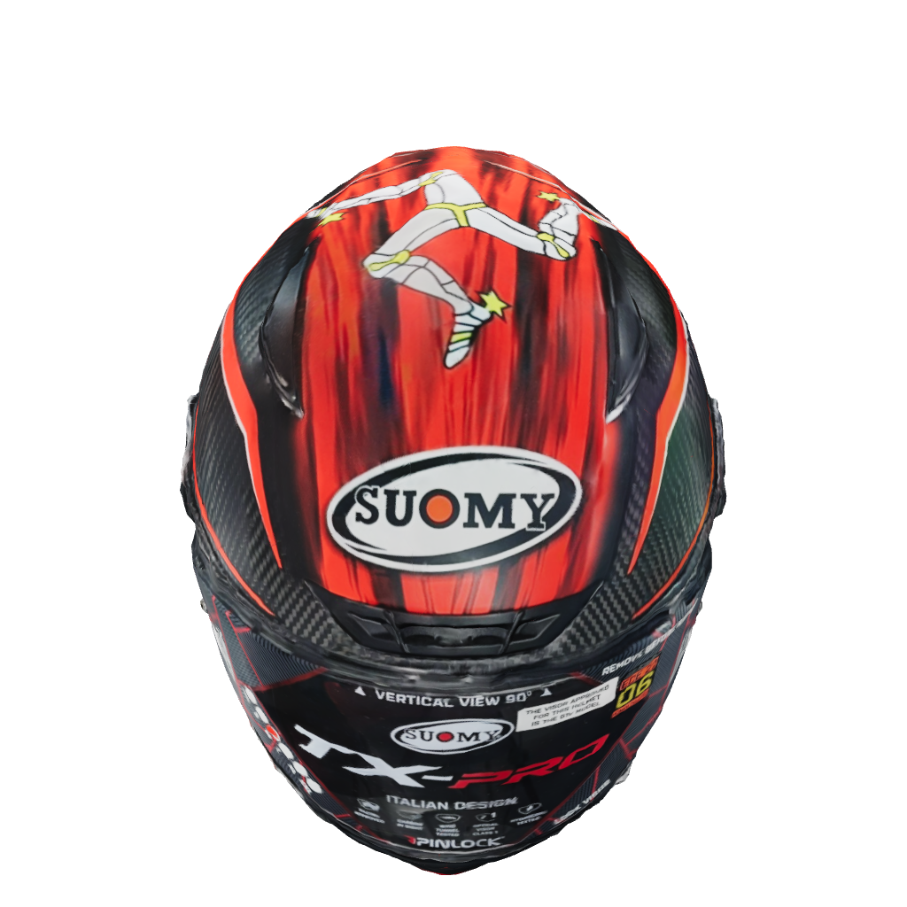 Suomy TX-Pro Helm Carbon Johnson Replica Rot Matt K6TX0010