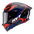 KYT TT-Revo Helm Speeding Schwarz / Rot / Blau Y6TR0053