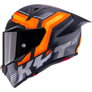 KYT R1R Racing Helm Carbon Accelerator Matt Orange Y6R10001
