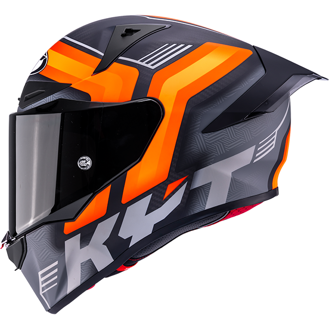 KYT R1R Racing Helm Carbon Accelerator Matt Orange Y6R10001