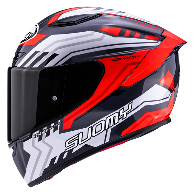 Suomy Track-1 Helm Framework Weiß/Rot K6T10022