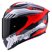 Suomy Track-1 Helm Framework Weiß/Rot K6T10022