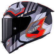 Suomy SR-GP Evo Helm Infrared Matt Grau/Rot/Schwarz K6S20025