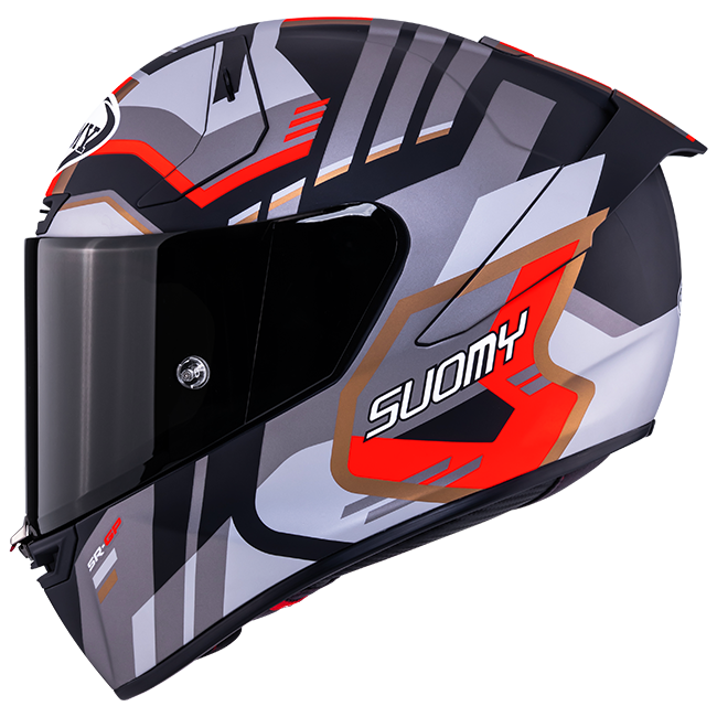 Suomy SR-GP Evo Helm Infrared Matt Grau/Rot/Schwarz K6S20025