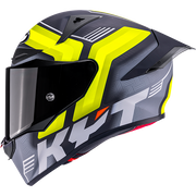 KYT R1R Racing Helm Carbon Accelerator Gelb Y6R10010