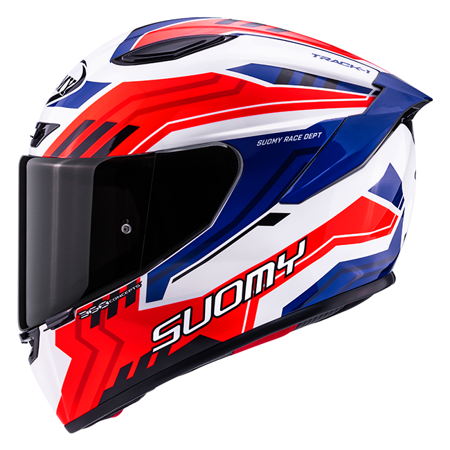 Suomy Track-1 Helm Framework Weiß/Rot/Blau K6T10023