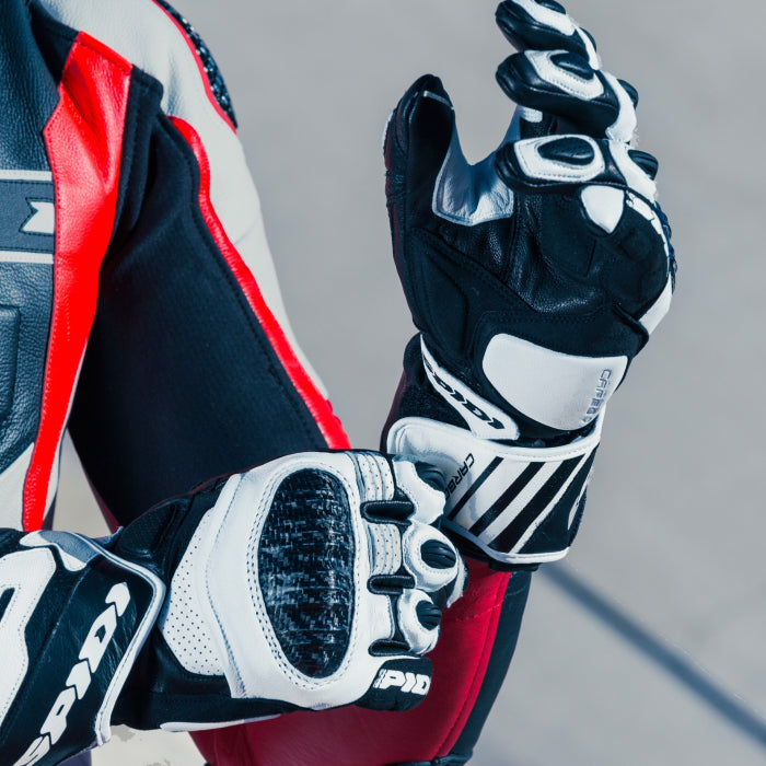 Spidi Carbo 7 Sport Motorrad Lederhandschuhe | Herren | Rot | A210014