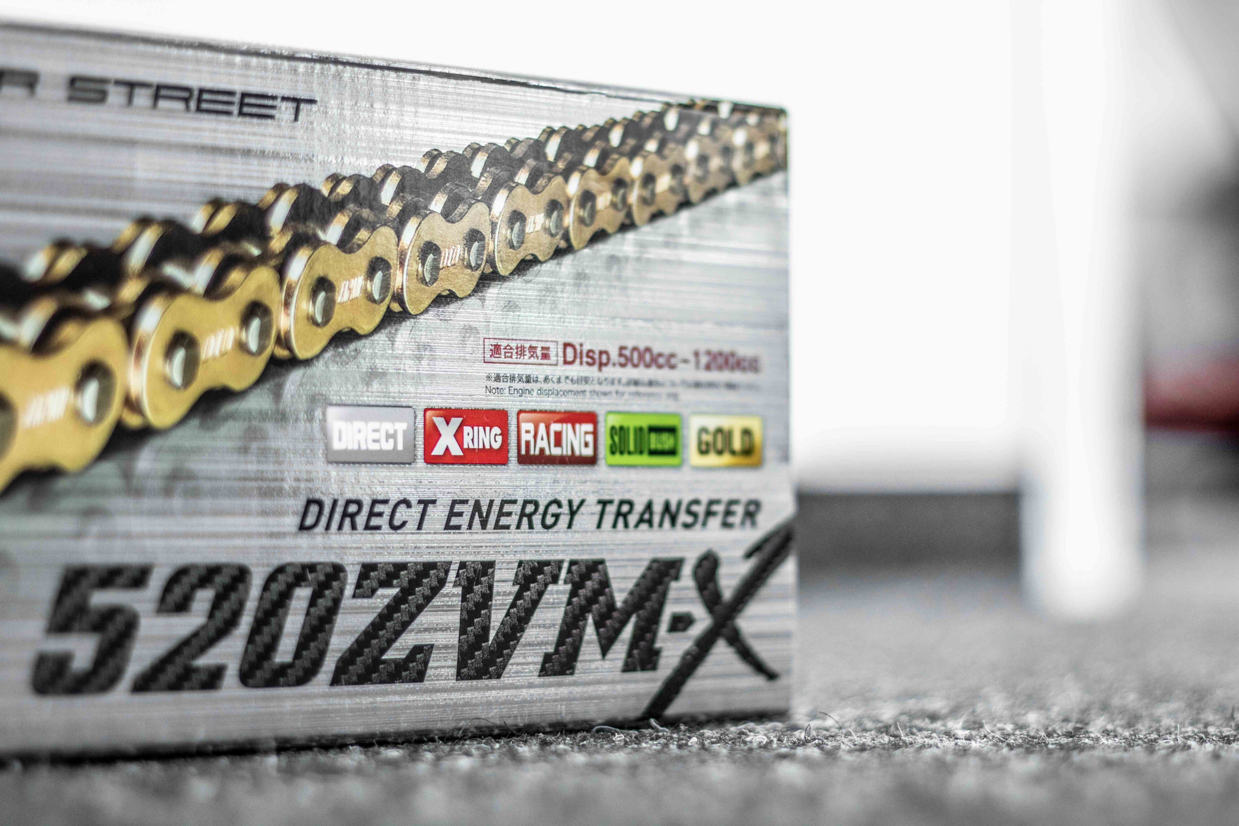 D.I.D 520ZVM-X X-Ring Kette 520 G&G offen mit Nietschloss – 100 bis 132 Glieder