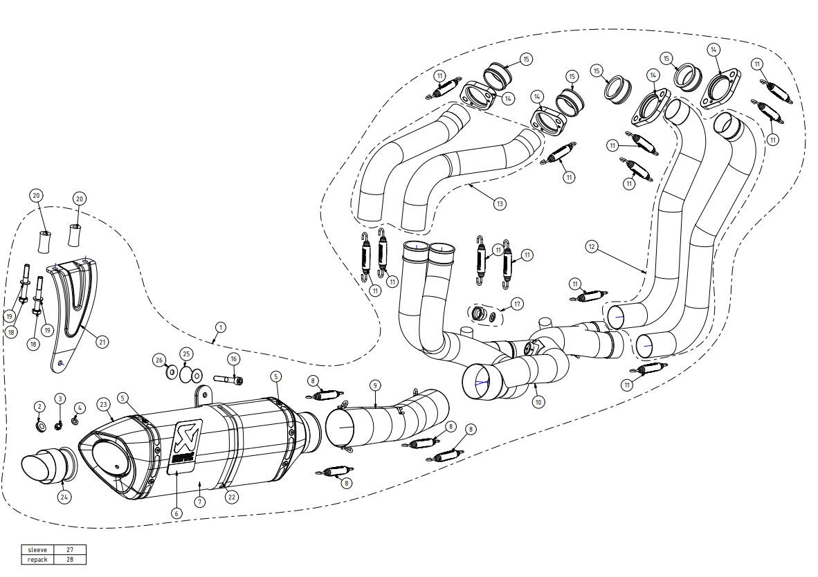 Akrapovic Evolution Line (Carbon) Aprilia RSV4/RR/RF/1100 Factory (15-20) S-A10E8-RC