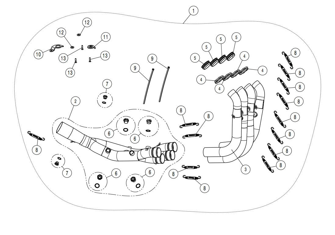 Akrapovic Krümmer (Edelstahl) BMW S1000RR K67 (19-26) E-B10R7