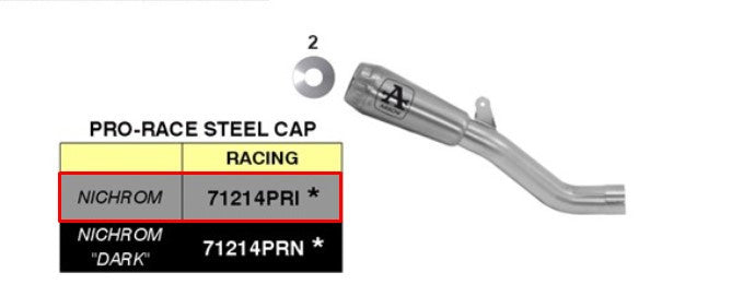Arrow Slip-On Kit Pro-Race Edelstahl Aprilia RSV4/RR/RF (17-18) 71214PRI