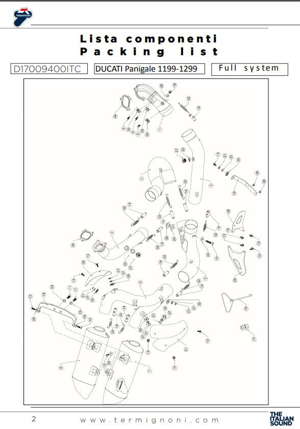 Termignoni Komplettanlage Force Ducati Panigale V2 955 (20-24) D17009400ITC